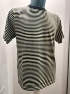 IN THE BOX T-SHIRT STRIPE VERDE MILITARE/PANNA 85% COTONE 15% LINO 100% MADE IN ITALY