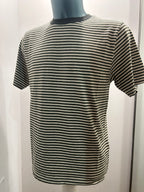IN THE BOX T-SHIRT STRIPE VERDE MILITARE/PANNA 85% COTONE 15% LINO 100% MADE IN ITALY