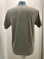 IN THE BOX T-SHIRT STRIPE VERDE MILITARE/PANNA 85% COTONE 15% LINO 100% MADE IN ITALY