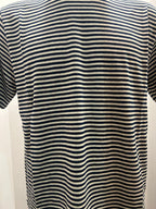 N THE BOX T-SHIRT STRIPE PANNA/BLU 85% COTONE 15% LINO 100% MADE IN ITALY