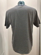 N THE BOX T-SHIRT STRIPE PANNA/BLU 85% COTONE 15% LINO 100% MADE IN ITALY