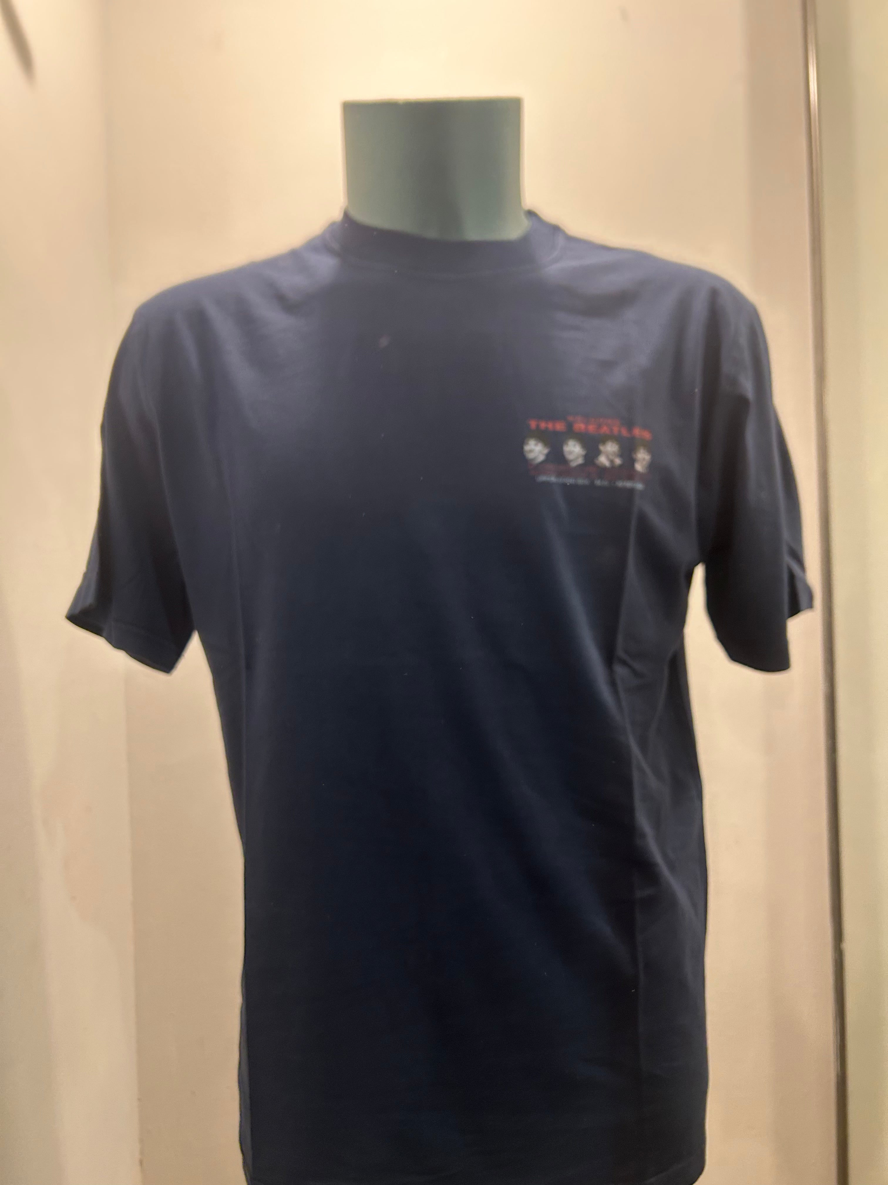 IN THE BOX T-SHIRT BEATLES WELCOME BLUE NAVY 100% MADE IN ITALY 100% COTONE