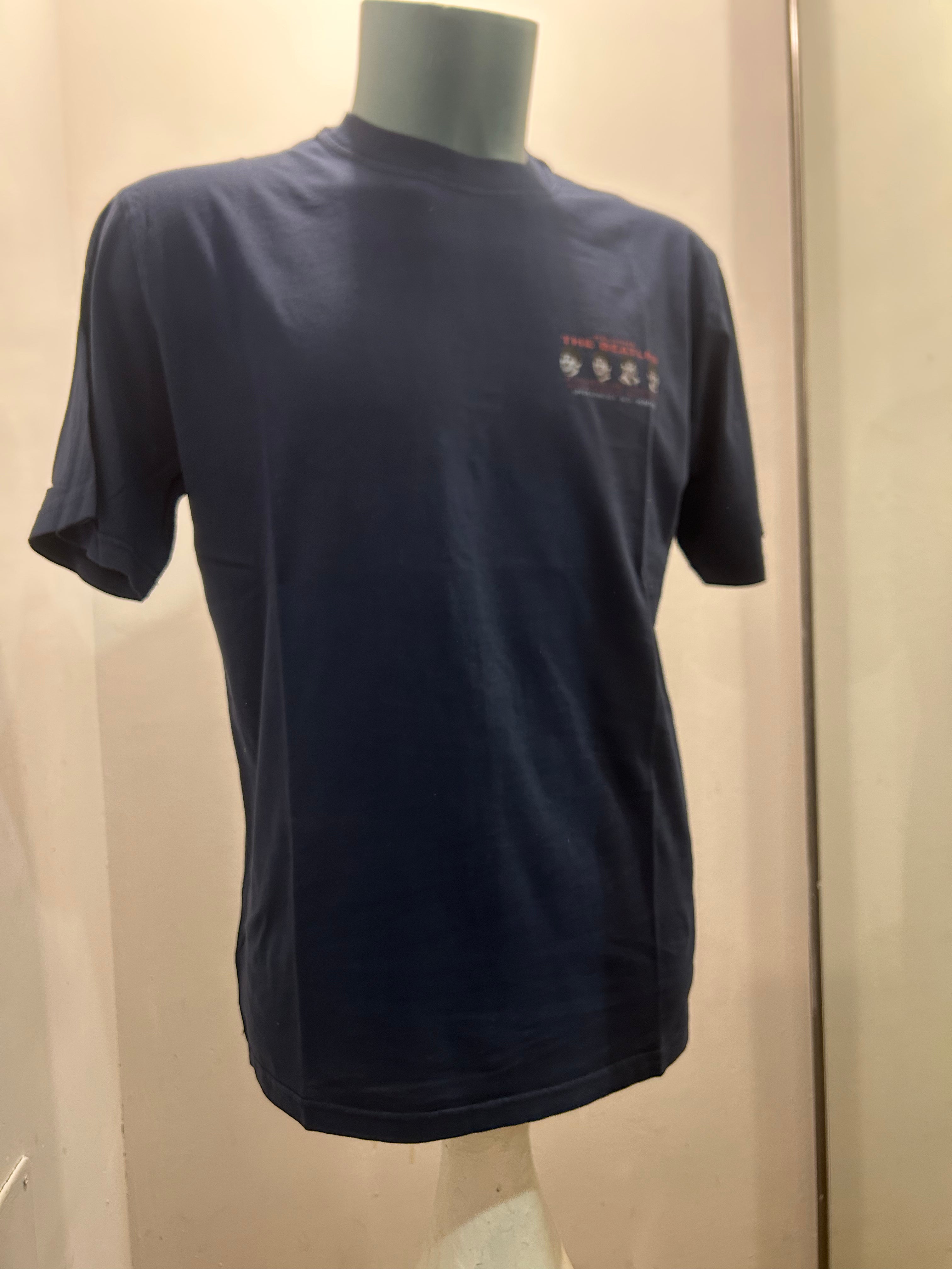 IN THE BOX T-SHIRT BEATLES WELCOME BLUE NAVY 100% MADE IN ITALY 100% COTONE