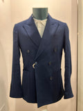 AG TREND GIACCA DOPPIOPETTO NAVY 100% LINO 100% MADE IN ITALY G740 P616 43