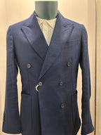 AG TREND GIACCA DOPPIOPETTO NAVY 100% LINO 100% MADE IN ITALY G740 P616 43