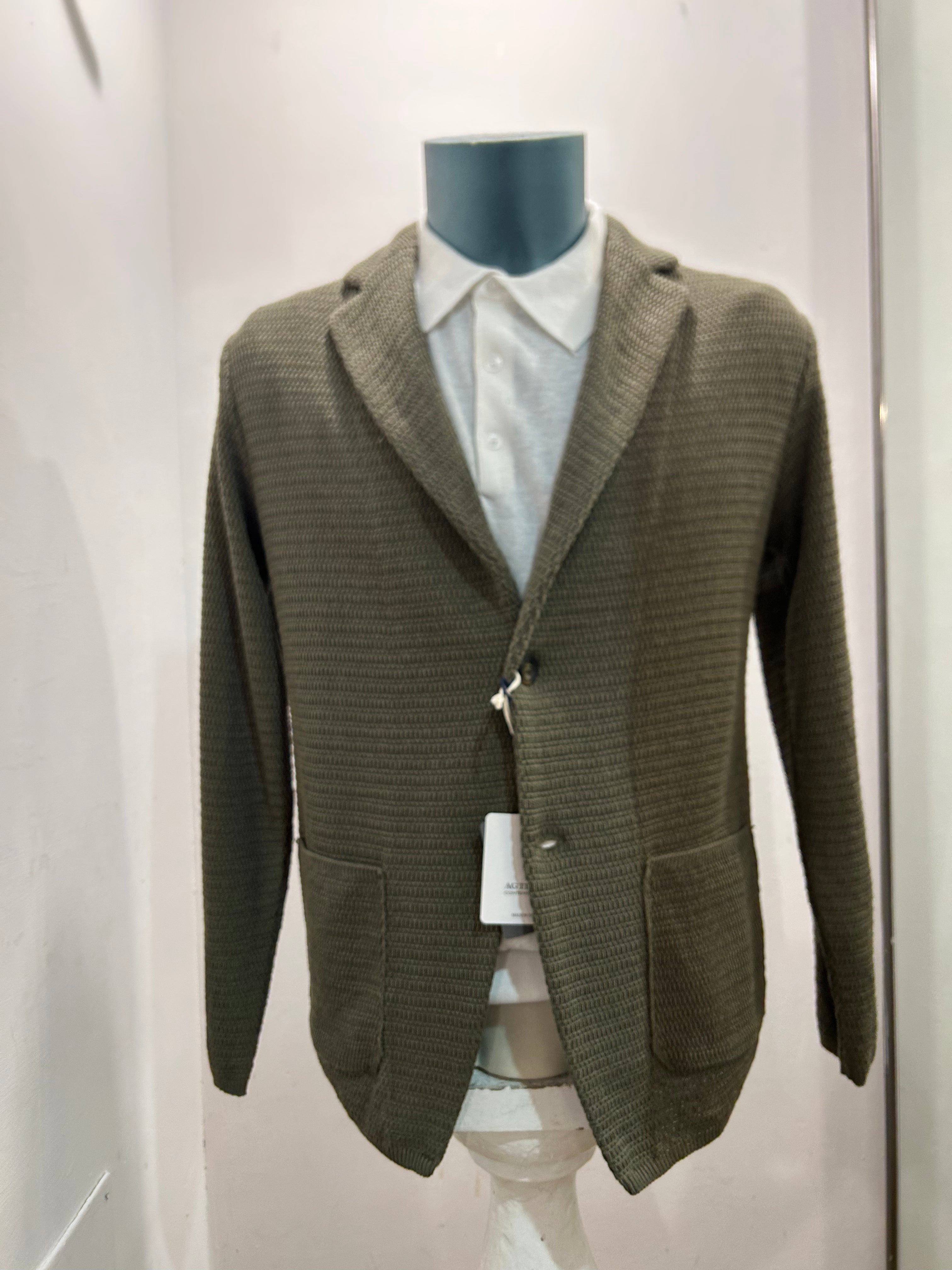 AG TREND GIACCA MONOPETTO 100% COTONE COLORE VERDE 100% MADE IN ITALY GMA9 COT6 06