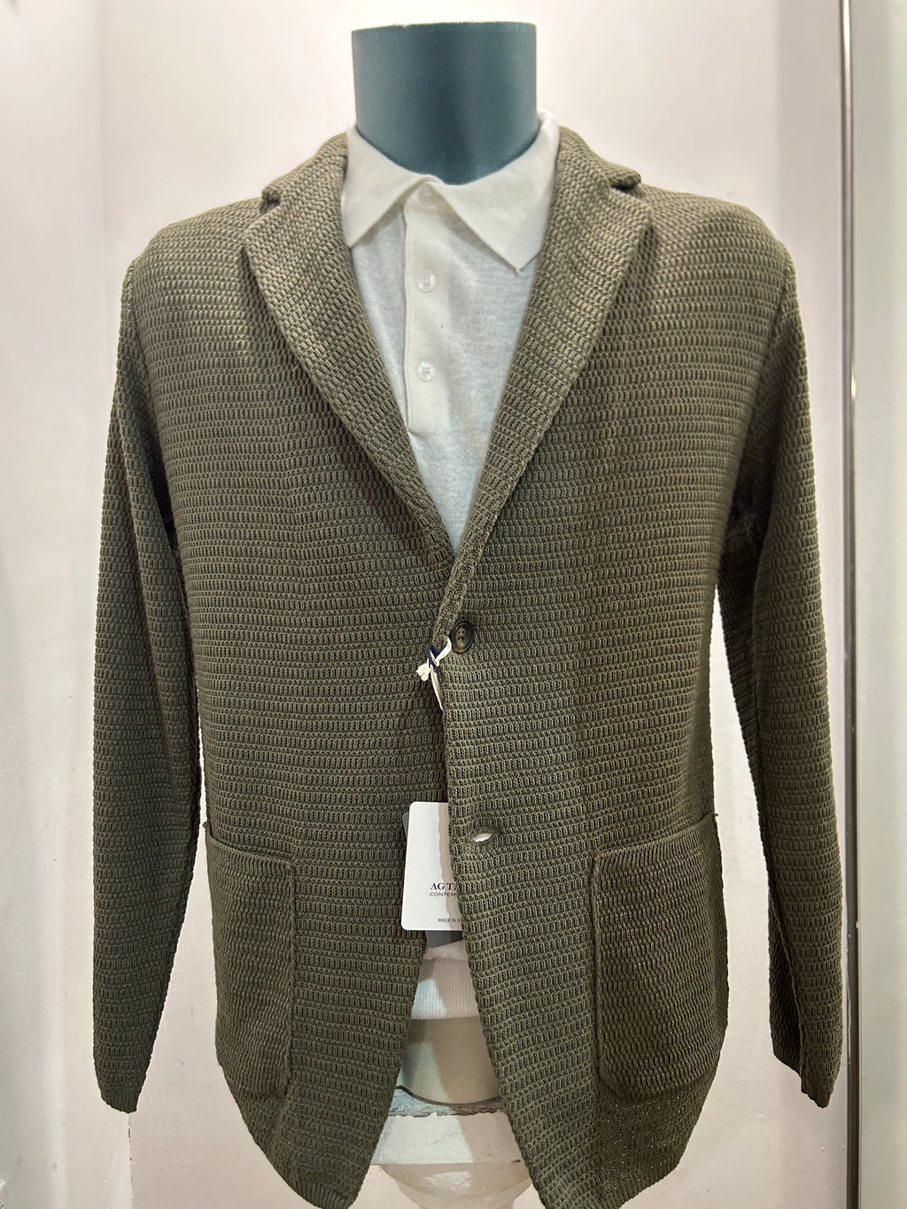 AG TREND GIACCA MONOPETTO 100% COTONE COLORE VERDE 100% MADE IN ITALY GMA9 COT6 06