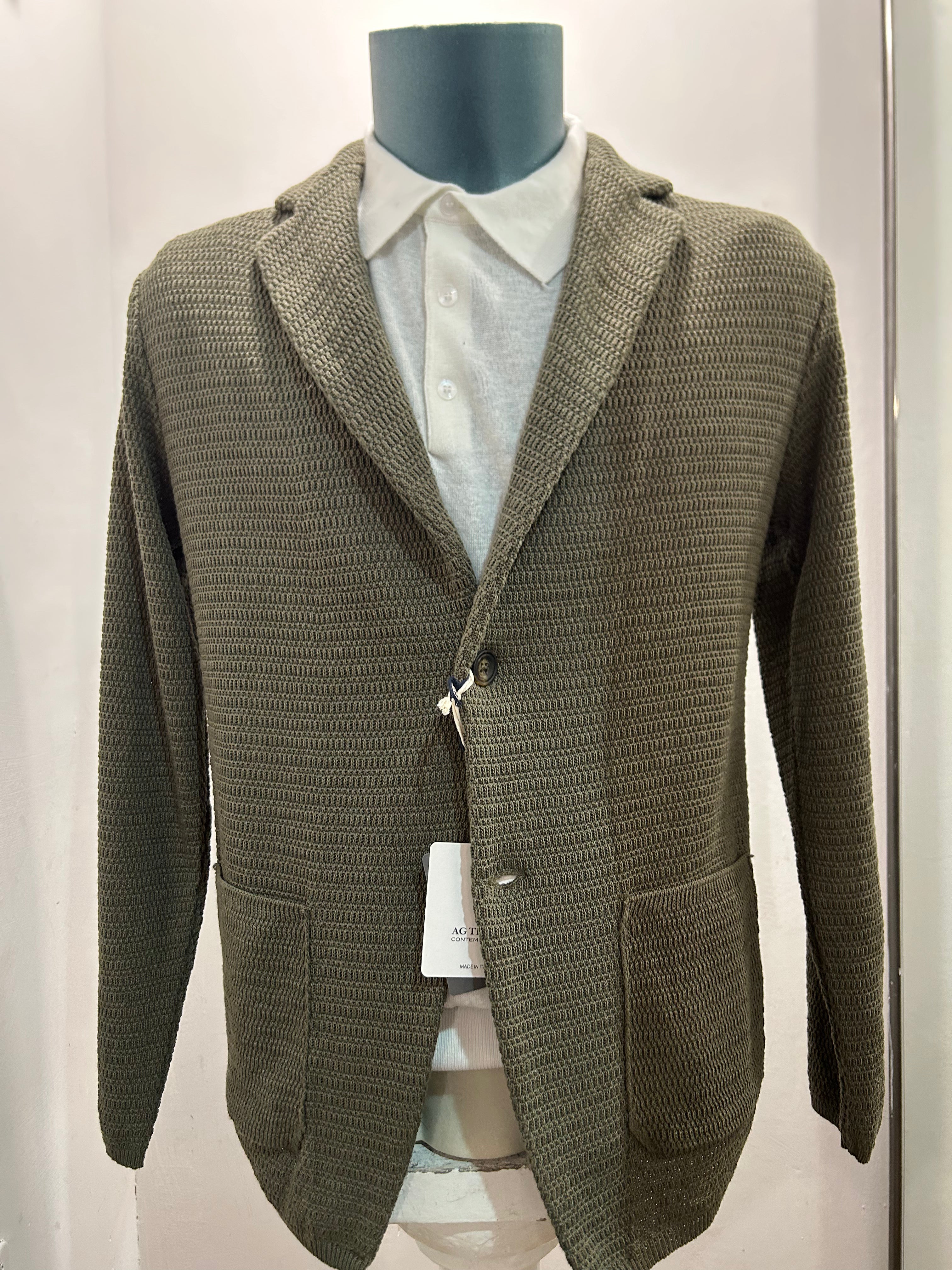 AG TREND GIACCA MONOPETTO 100% COTONE COLORE VERDE 100% MADE IN ITALY GMA9 COT6 06