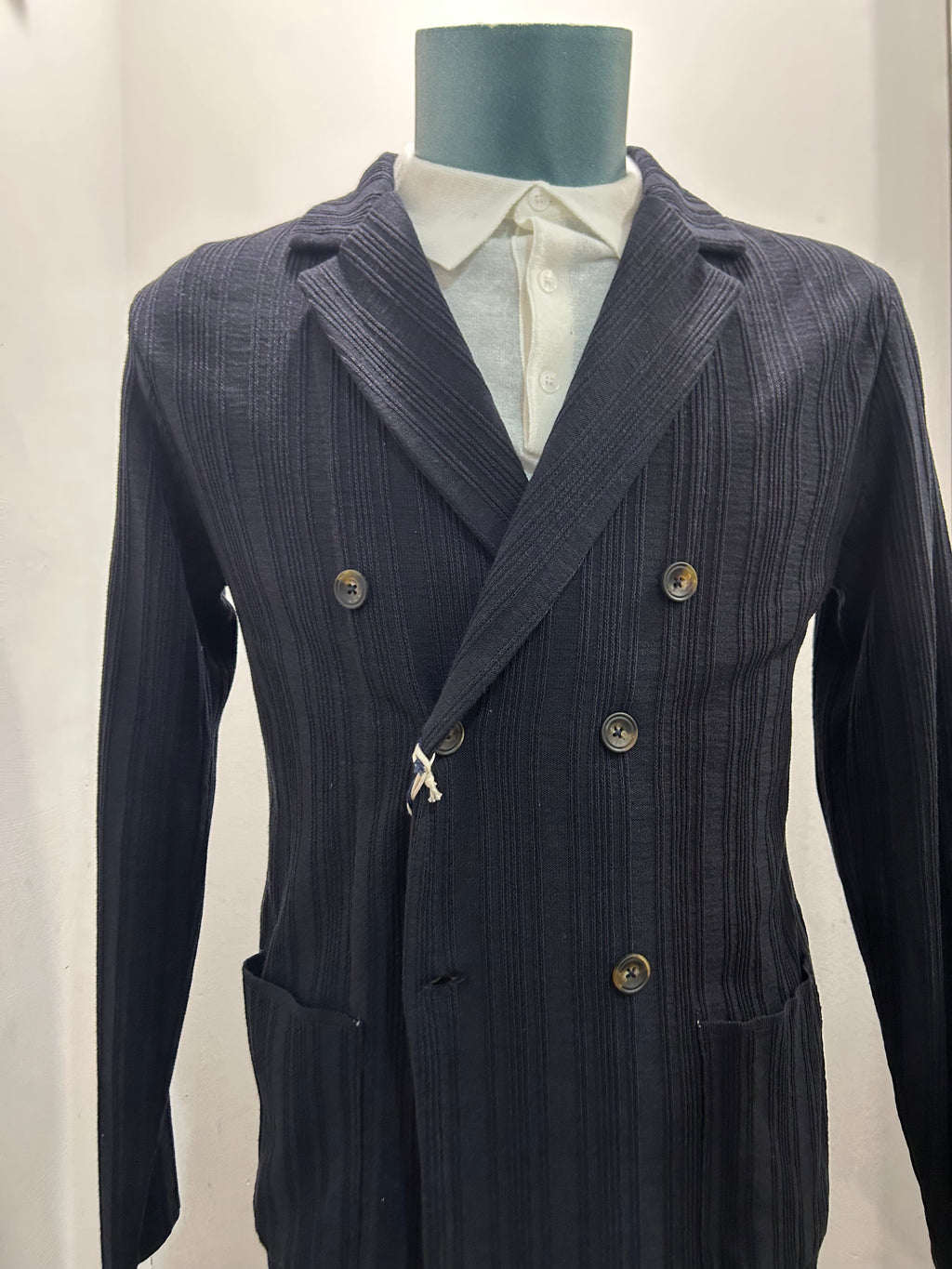 AG TREND GIACCA DOPPIOPETTO IN COTONE COLORE BLUE 100% MADE IN ITALIA GM11 COT8 43