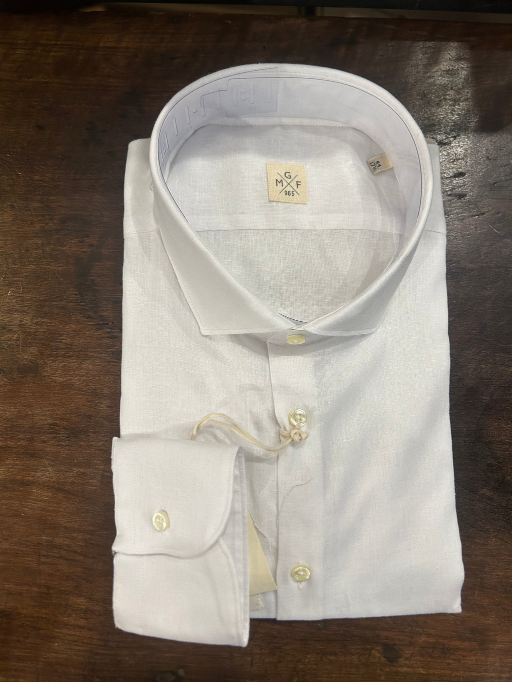 GMF CAMICIA FIT REGOLARE COLLO FRANCESE 961250/01 COLORE BIANCO 100% MADE IN ITALY