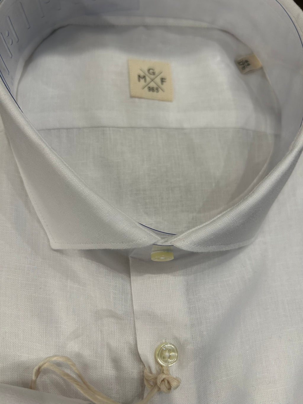 GMF CAMICIA FIT REGOLARE COLLO FRANCESE 961250/01 COLORE BIANCO 100% MADE IN ITALY