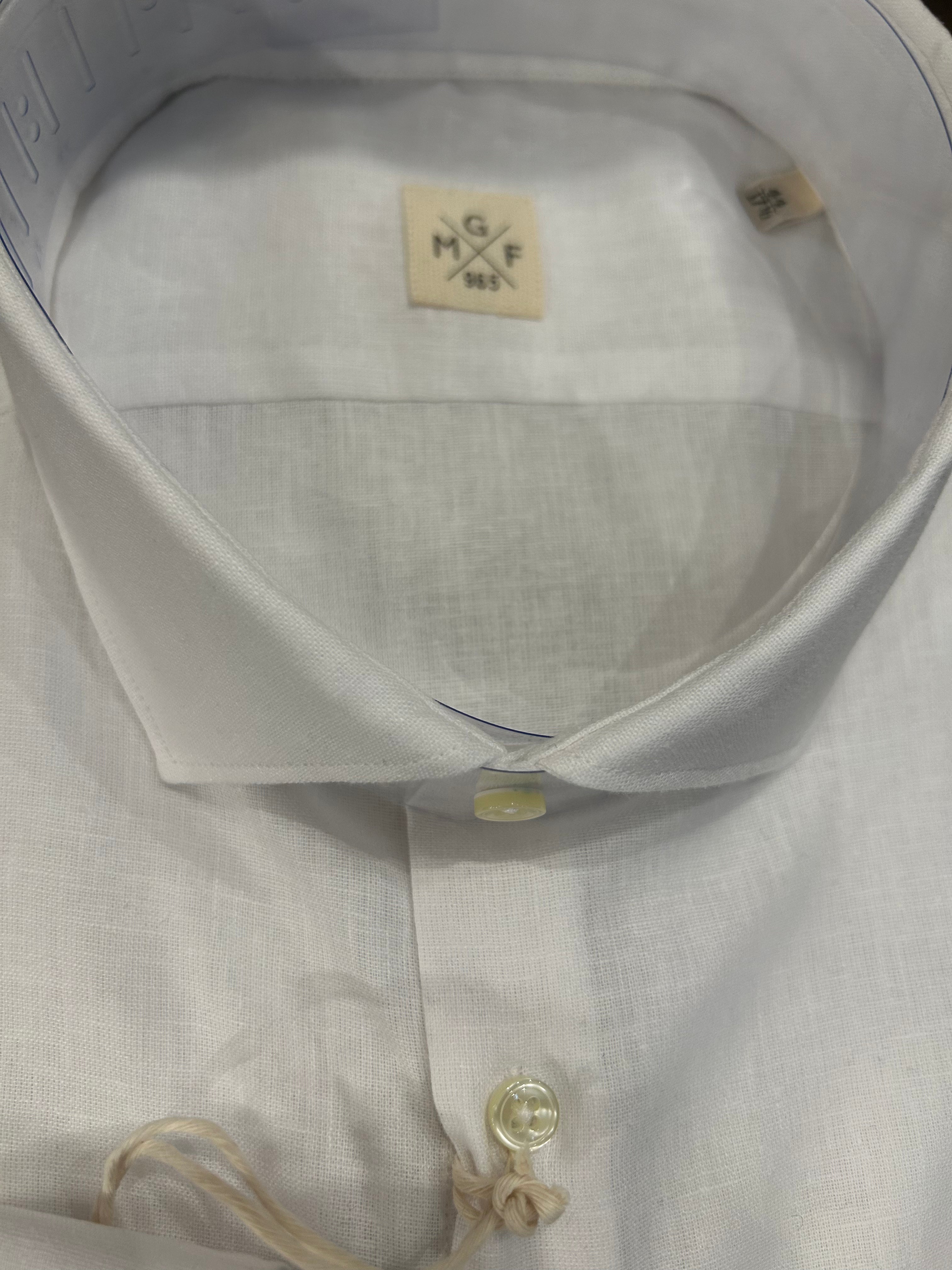 GMF CAMICIA FIT REGOLARE COLLO FRANCESE 961250/01 COLORE BIANCO 100% MADE IN ITALY