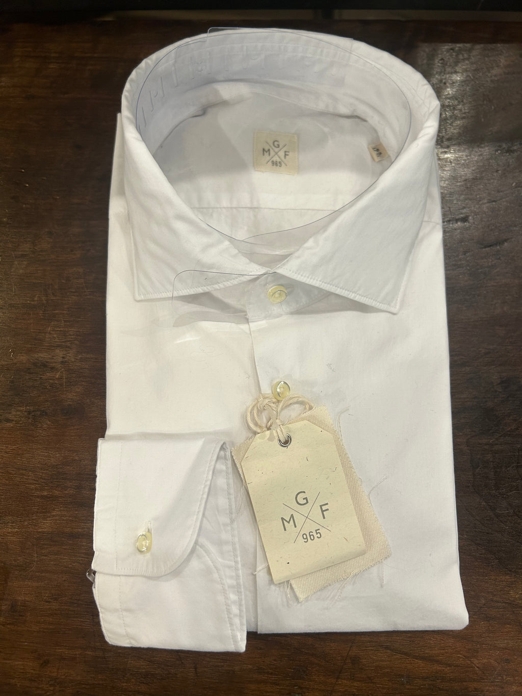GMF CAMICIA FIT REGOLARE COLORE BIANCO COLLO FRANCESE 100% LINO MADE IN ITALY 961301/04