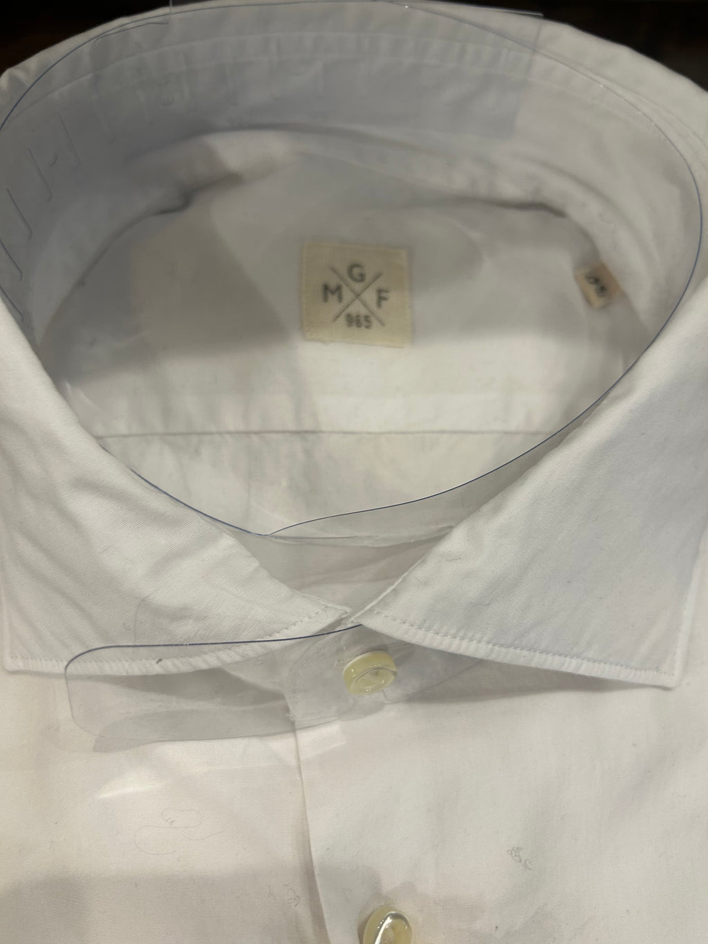 GMF CAMICIA FIT REGOLARE COLORE BIANCO COLLO FRANCESE 100% LINO MADE IN ITALY 961301/04