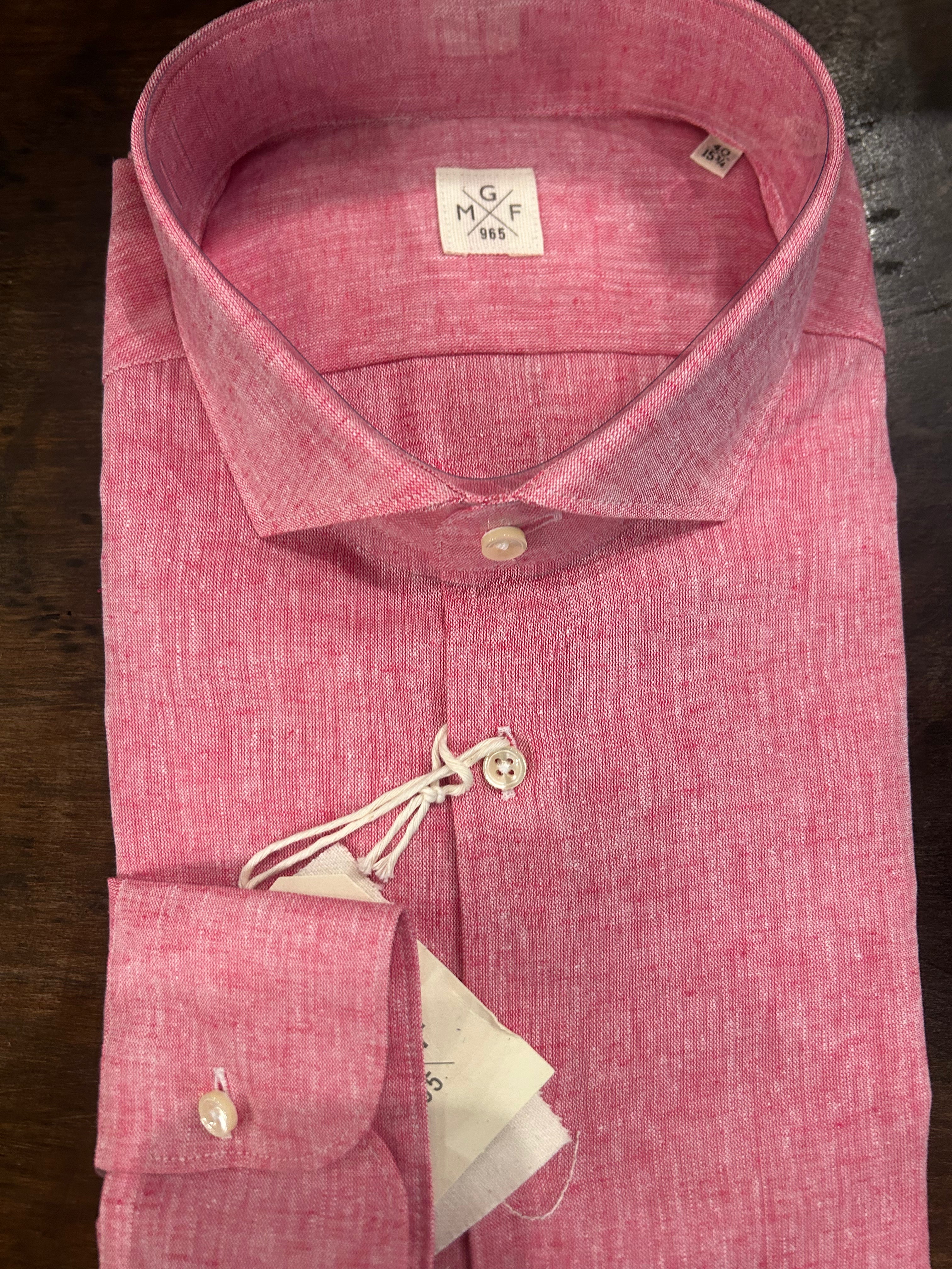 GMF CAMICIA FIT REGOLARE 100% LINO COLLO FRANCESE 961301/23 100% MADE IN ITALY