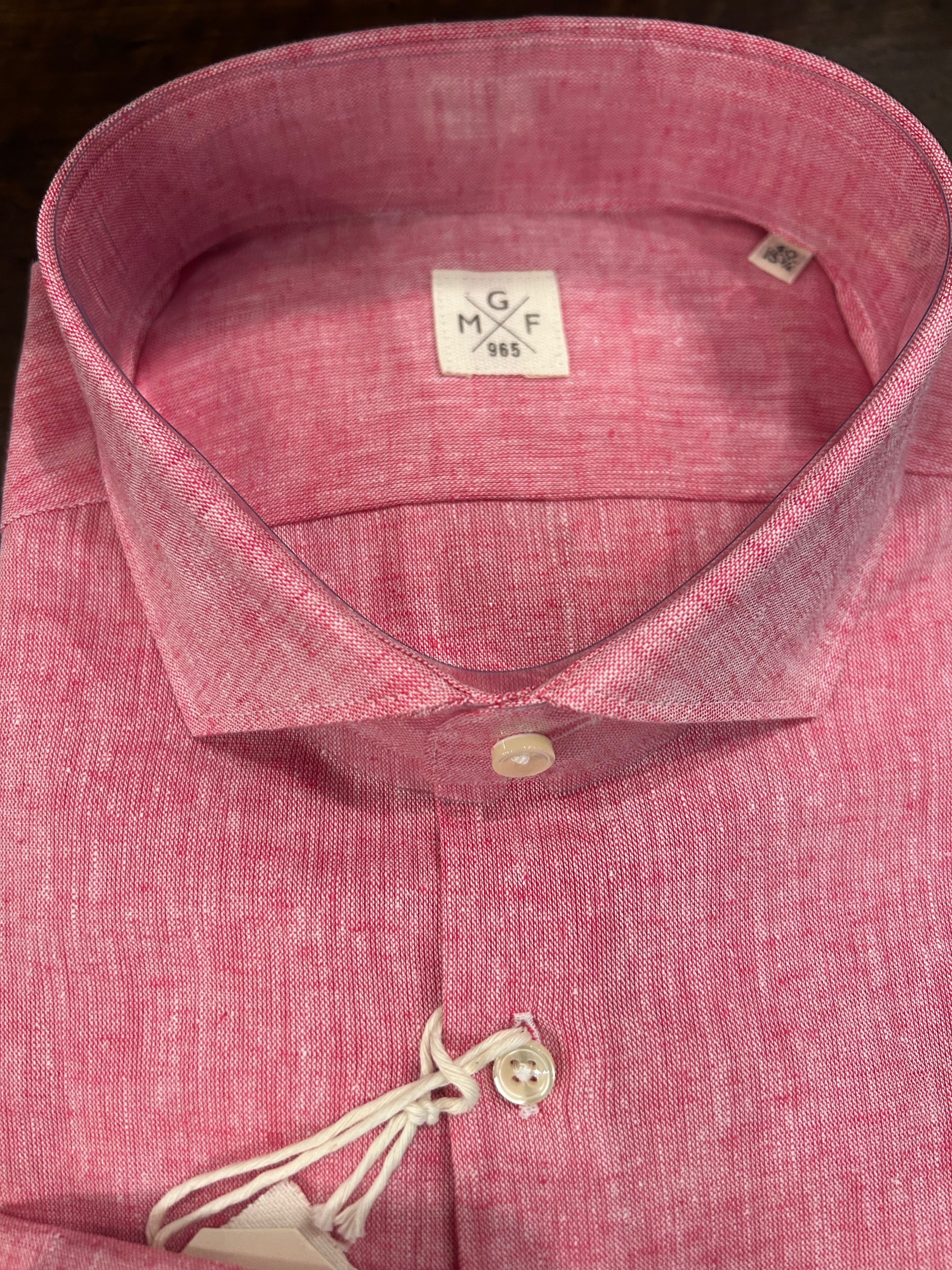 GMF CAMICIA FIT REGOLARE 100% LINO COLLO FRANCESE 961301/23 100% MADE IN ITALY