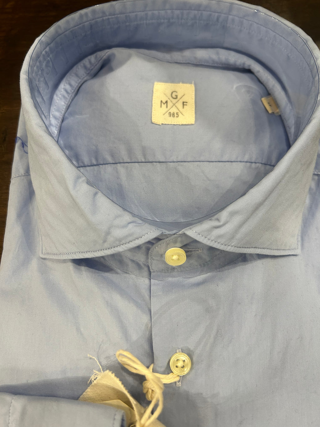 GMF CAMICIA FIT REGOLARE COLORE CELESTE COLLO FRANCESE 100% COTONE 952800/02 MADE IN ITALY