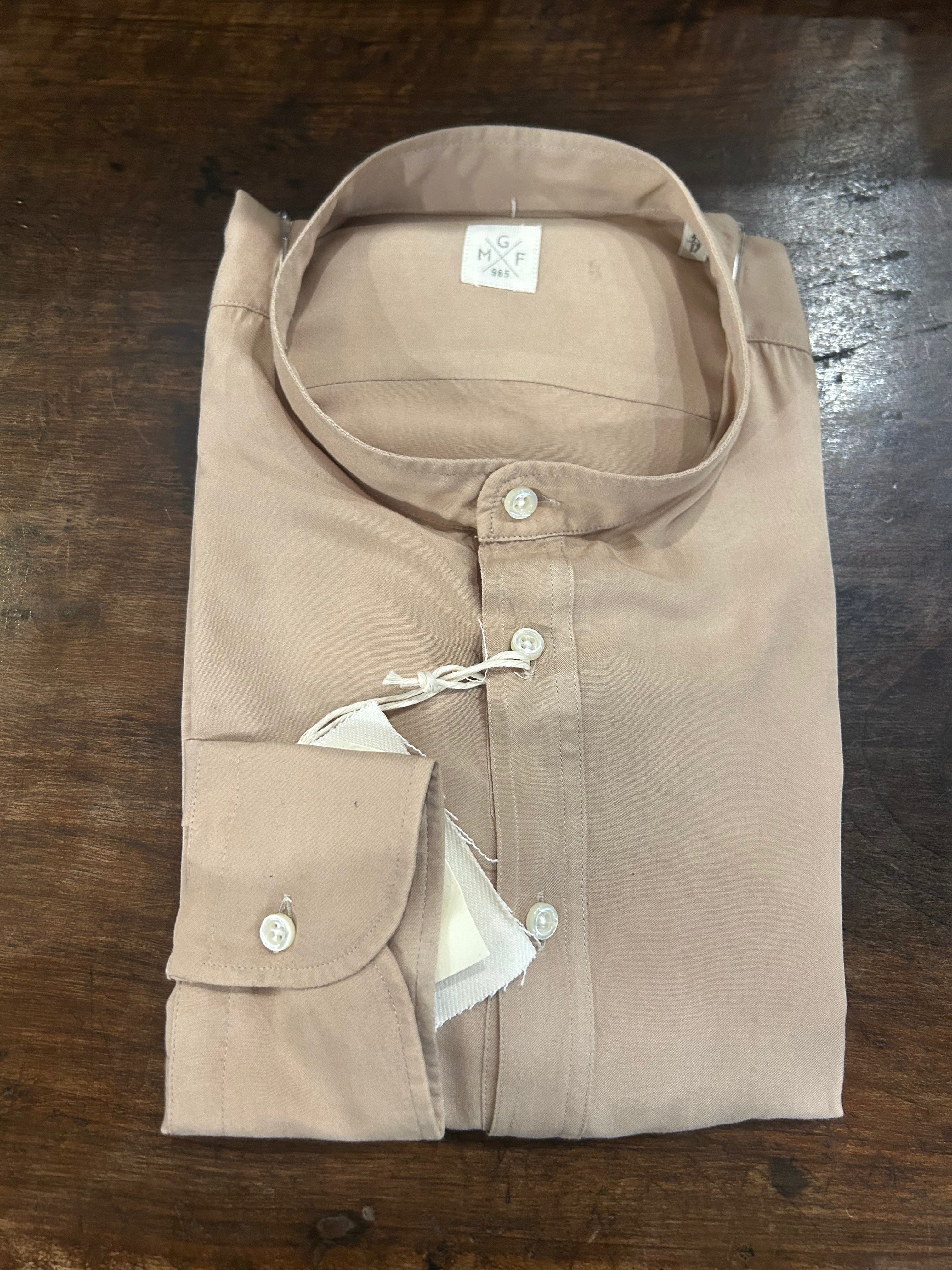 GMF CAMICIA/POLO FIT REGOLARE COLORE BEIGE CON 4 BOTTONI 100% VISCOSA MADE IN ITALY 961119/04