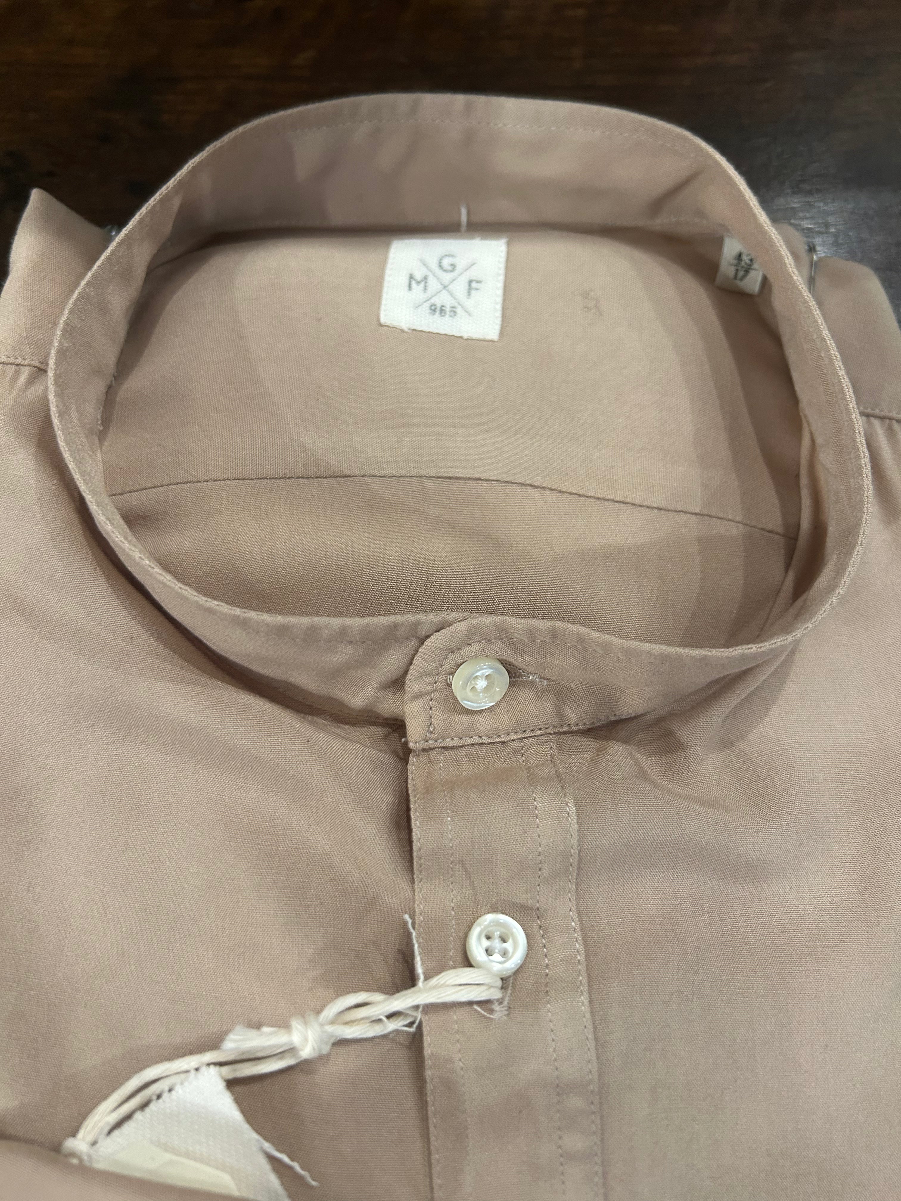 GMF CAMICIA/POLO FIT REGOLARE COLORE BEIGE CON 4 BOTTONI 100% VISCOSA MADE IN ITALY 961119/04