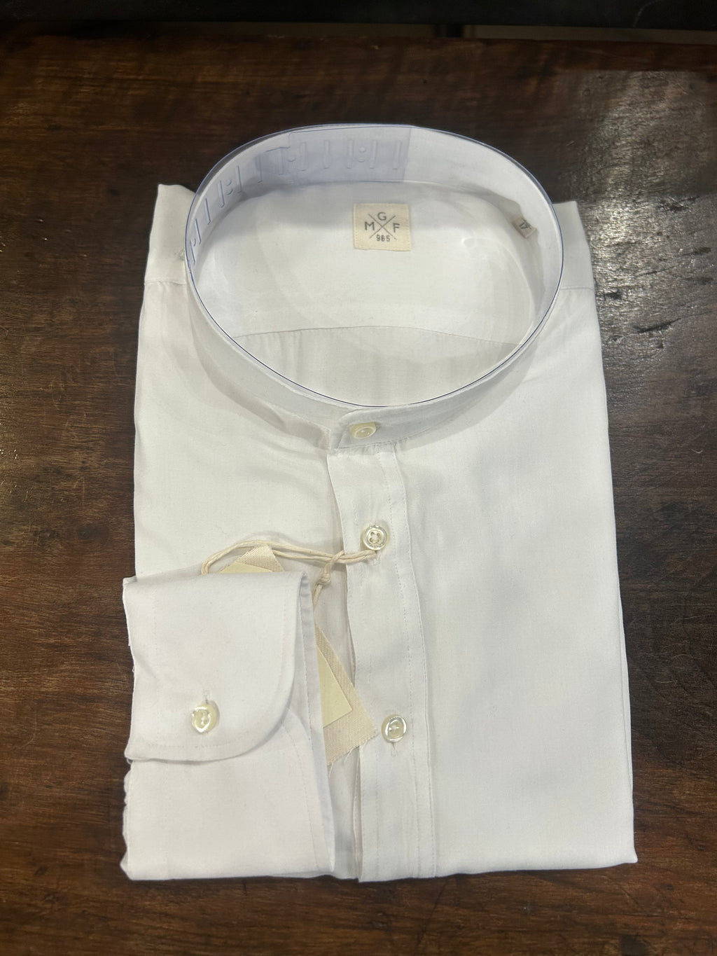 GMF CAMICIA/POLO FIT REGOLARE COLORE BIANCO CON 4 BOTTONI 100% VISCOSA MADE IN ITALY 961119/01
