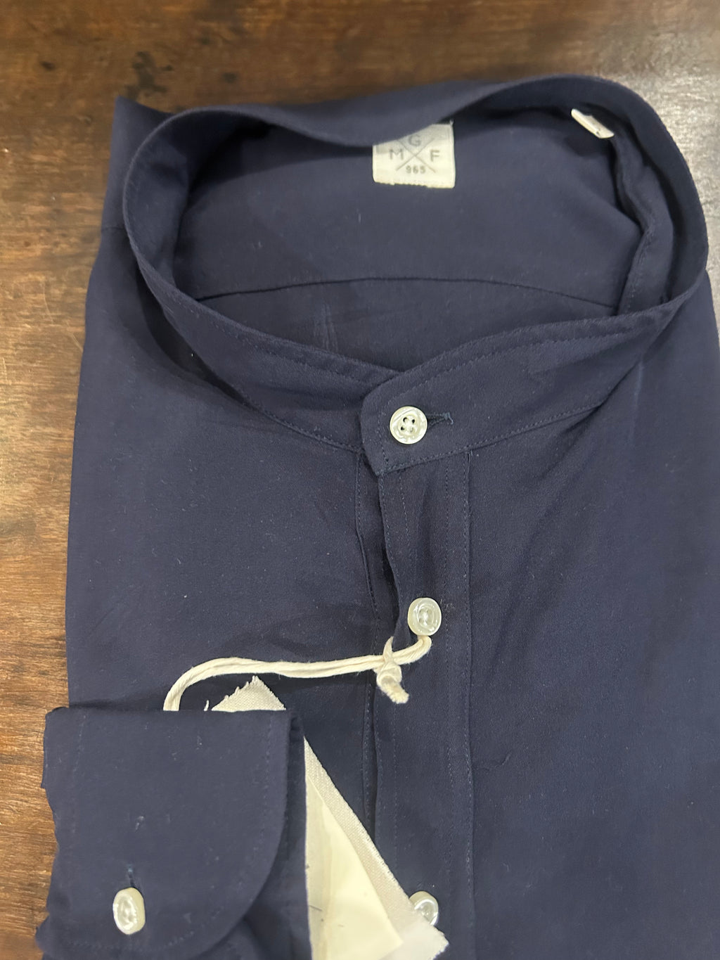 GMF CAMICIA/POLO FIT REGOLARE COLORE NAVY CON 4 BOTTONI 100% VISCOSA MADE IN ITALY 961119/15