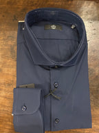 GMF CAMICIA FIT REGOLARE NO STIRO STRETCH CON COLLO FRANCESE COLORE BLUE NYLON E SPANDEX 961930/03