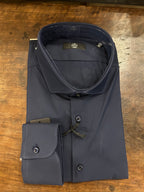 GMF CAMICIA FIT REGOLARE NO STIRO STRETCH CON COLLO FRANCESE COLORE BLUE NYLON E SPANDEX 961930/03
