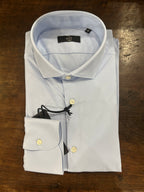 GMF CAMICIA FIT REGOLARE NO STIRO STRETCH CON COLLO FRANCESE COLORE CELESTE NYLON E SPANDEX 961930/02