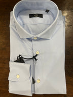 GMF CAMICIA FIT REGOLARE NO STIRO STRETCH CON COLLO FRANCESE COLORE CELESTE NYLON E SPANDEX 961930/02