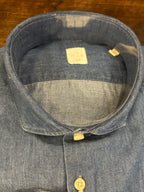 GMF CAMICIA FIT REGOLARE IN CHAMBRAY CON COLLO FRANCESE MADE IN ITALY