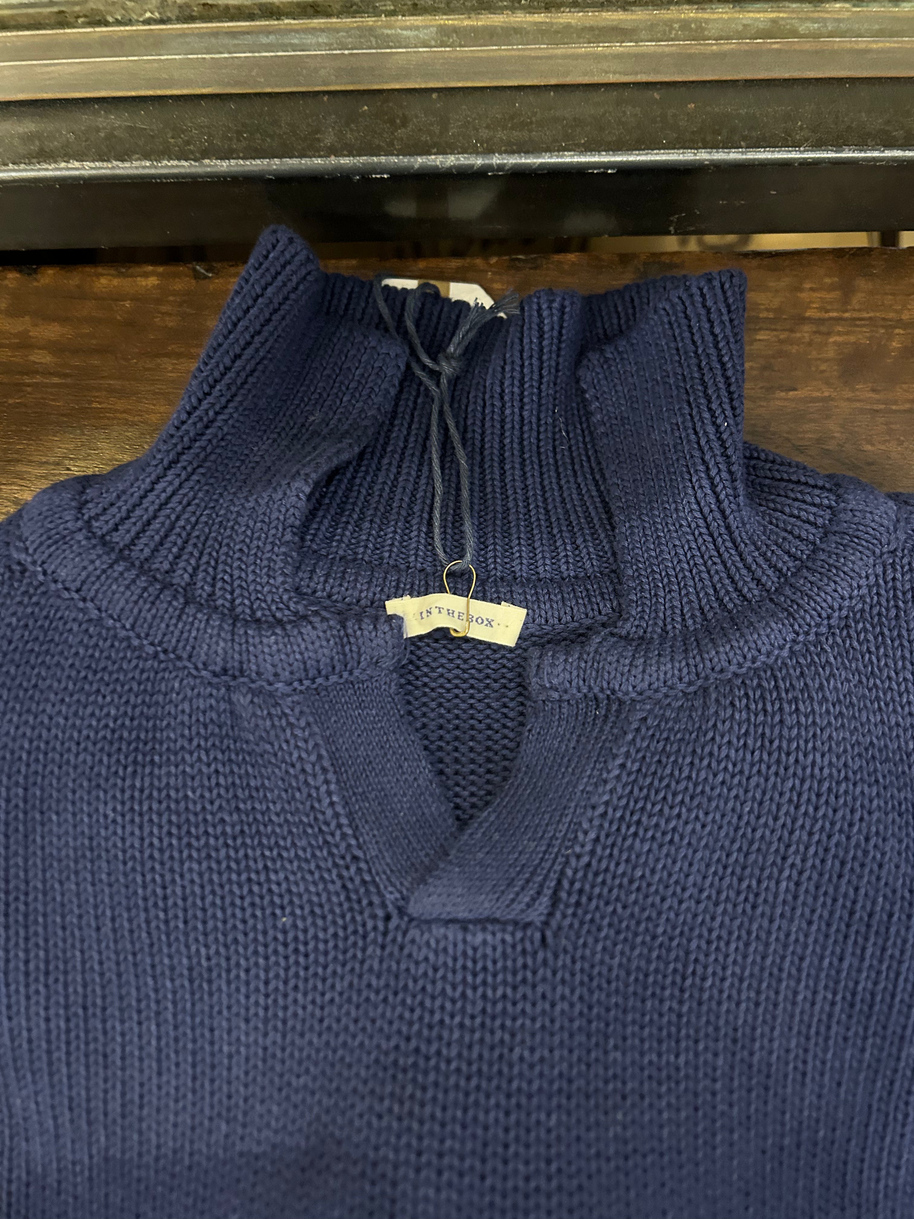 IN THE BOX MAGLIA POLO 100% COTONE COLORE BLUE 100% MADE IN ITALY
