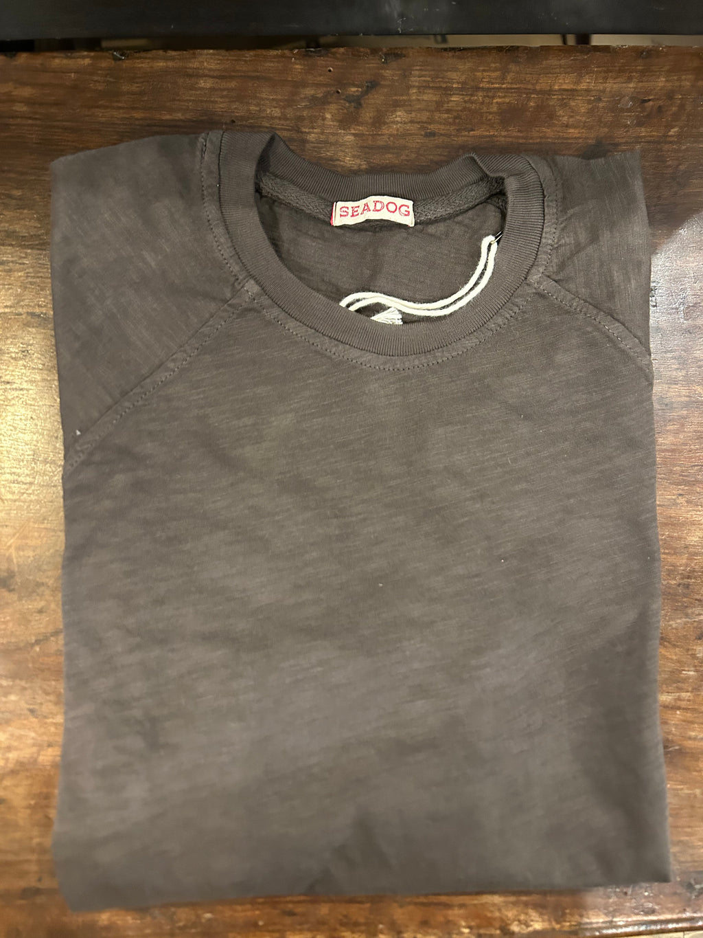 SEADOG T-SHIRT RAGLAN MANICA CORTA COLORE TESTA DI MORO 100% COTONE FIAMMATO MADE IN ITALY