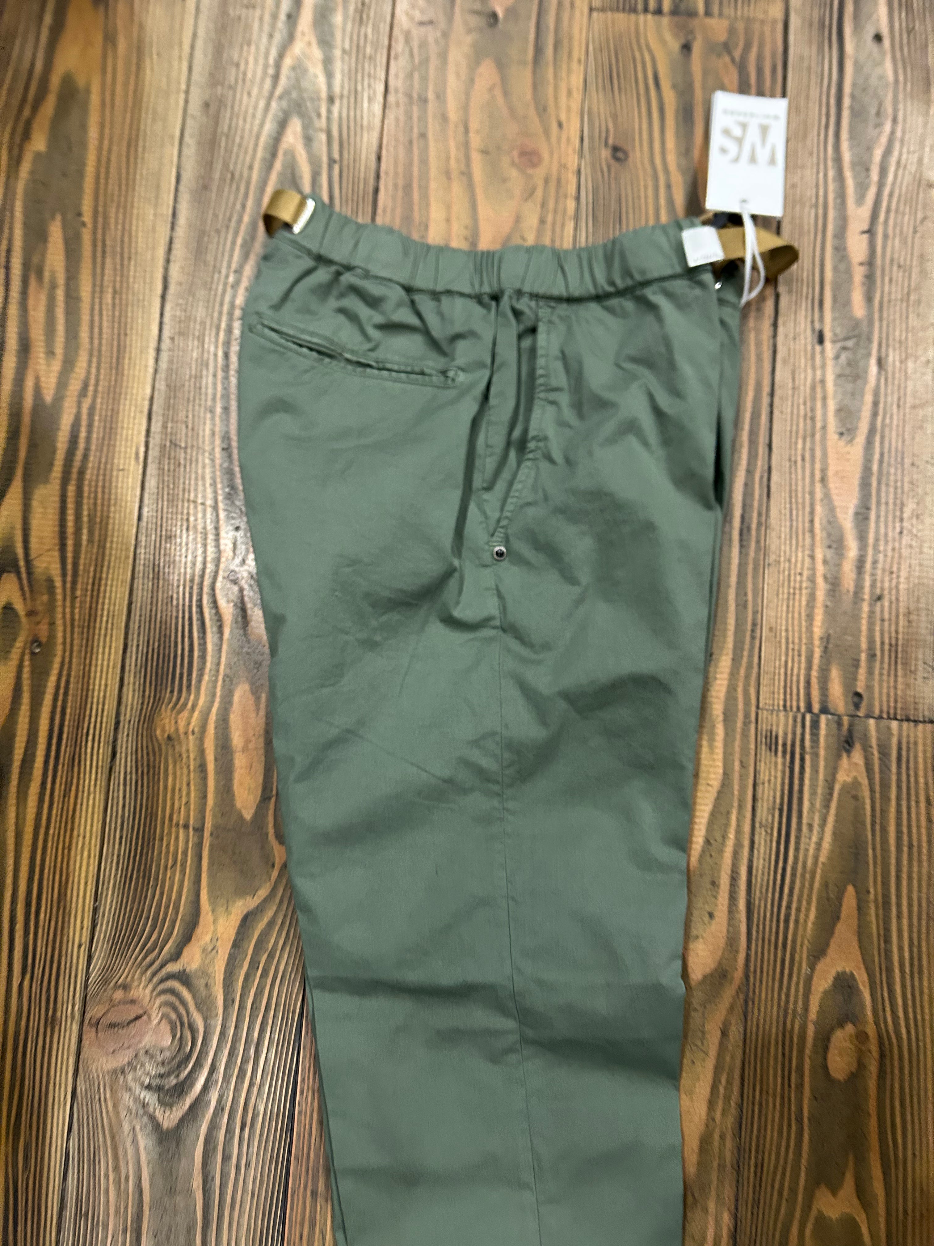 WHITE SAND PANTALONI COLORE VERDE VESTIBILITA’ COMODA 100% COTONE MADE IN ITALY