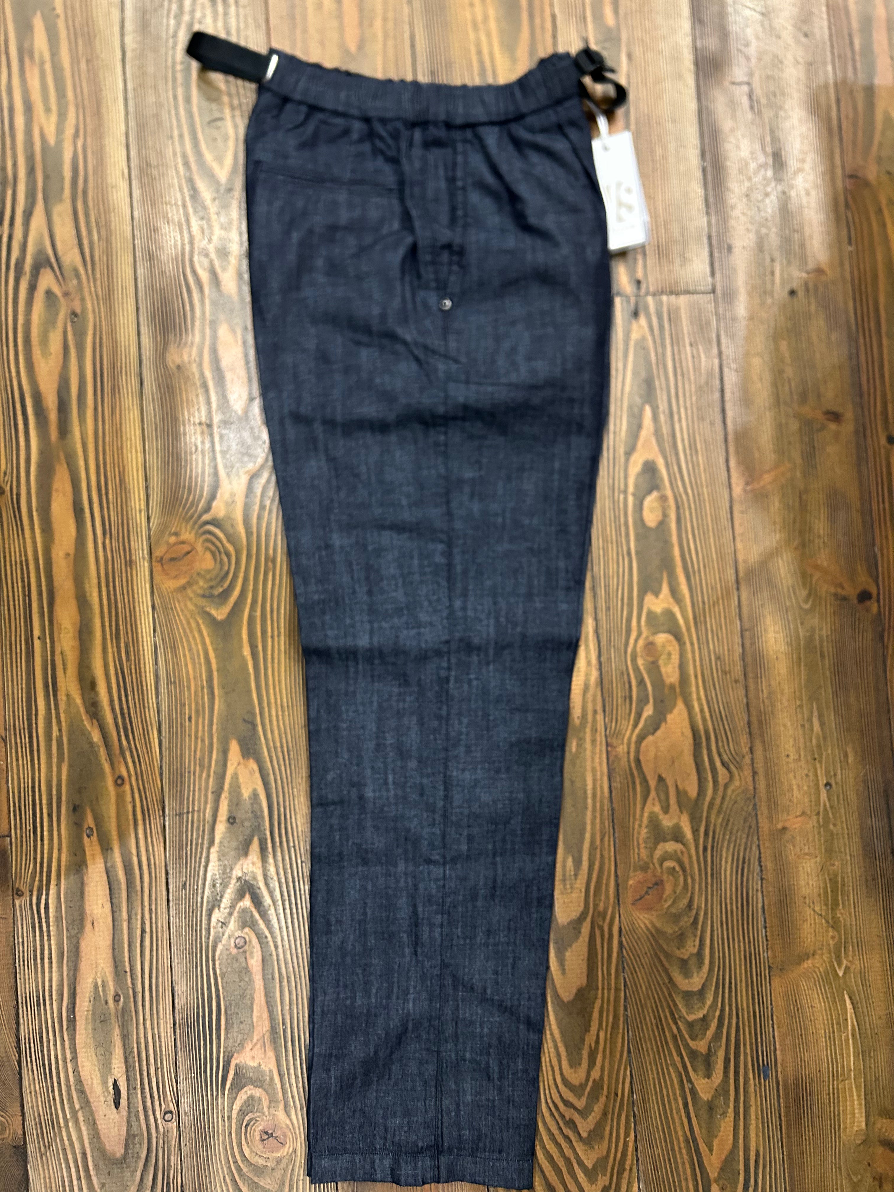 WHITE SAND PANTALONI IN CHAMBRAY DENIM SCURO MADE IN ITALY