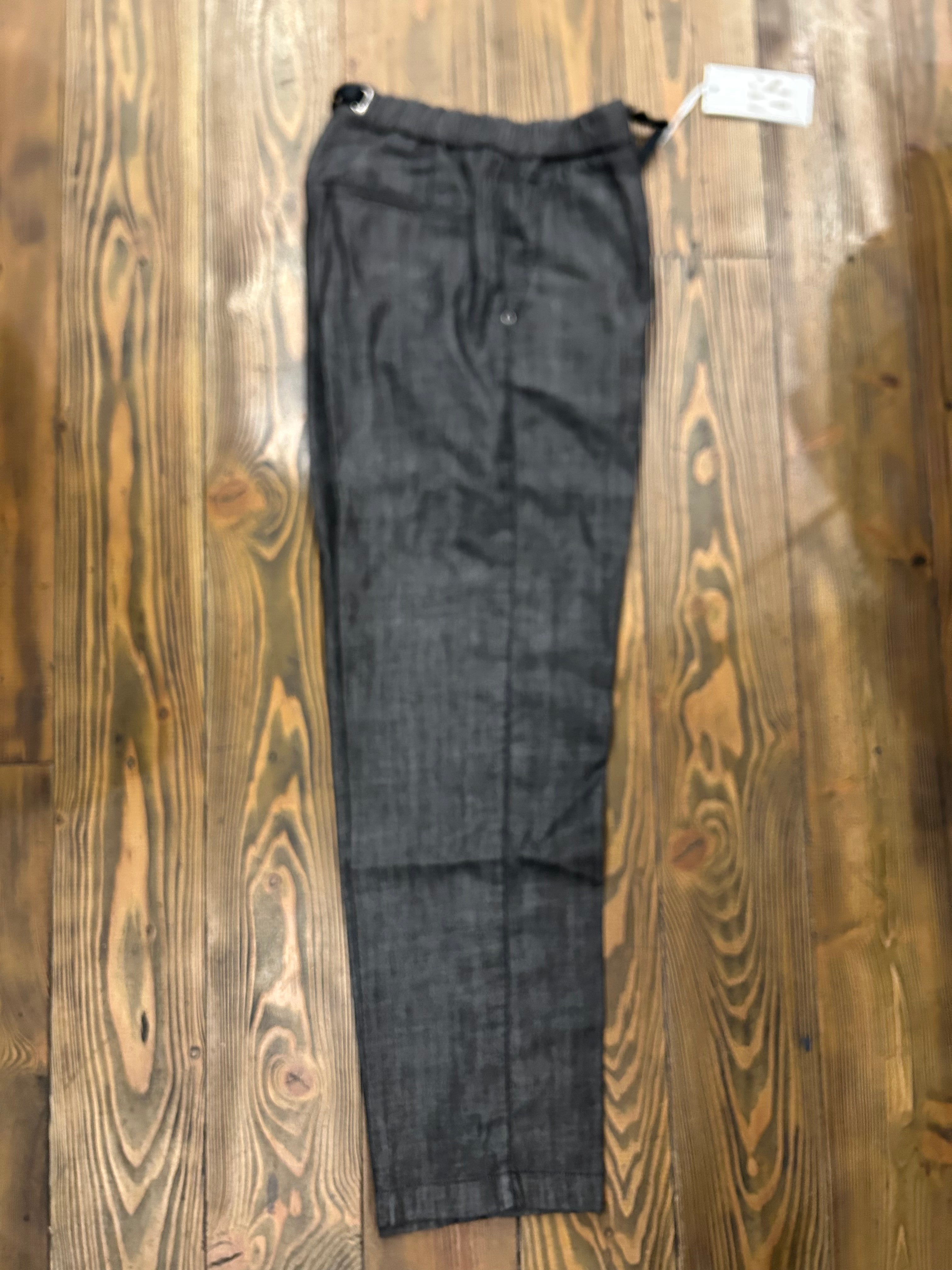 WHITE SAND PANTALONI IN CHAMBRAY DENIM NERO MADE IN ITALY
