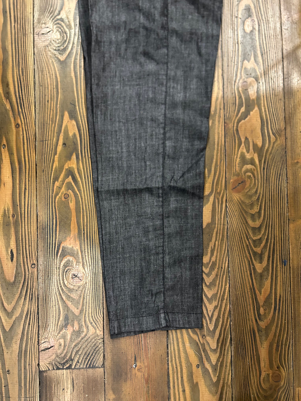 WHITE SAND PANTALONI IN CHAMBRAY DENIM NERO MADE IN ITALY