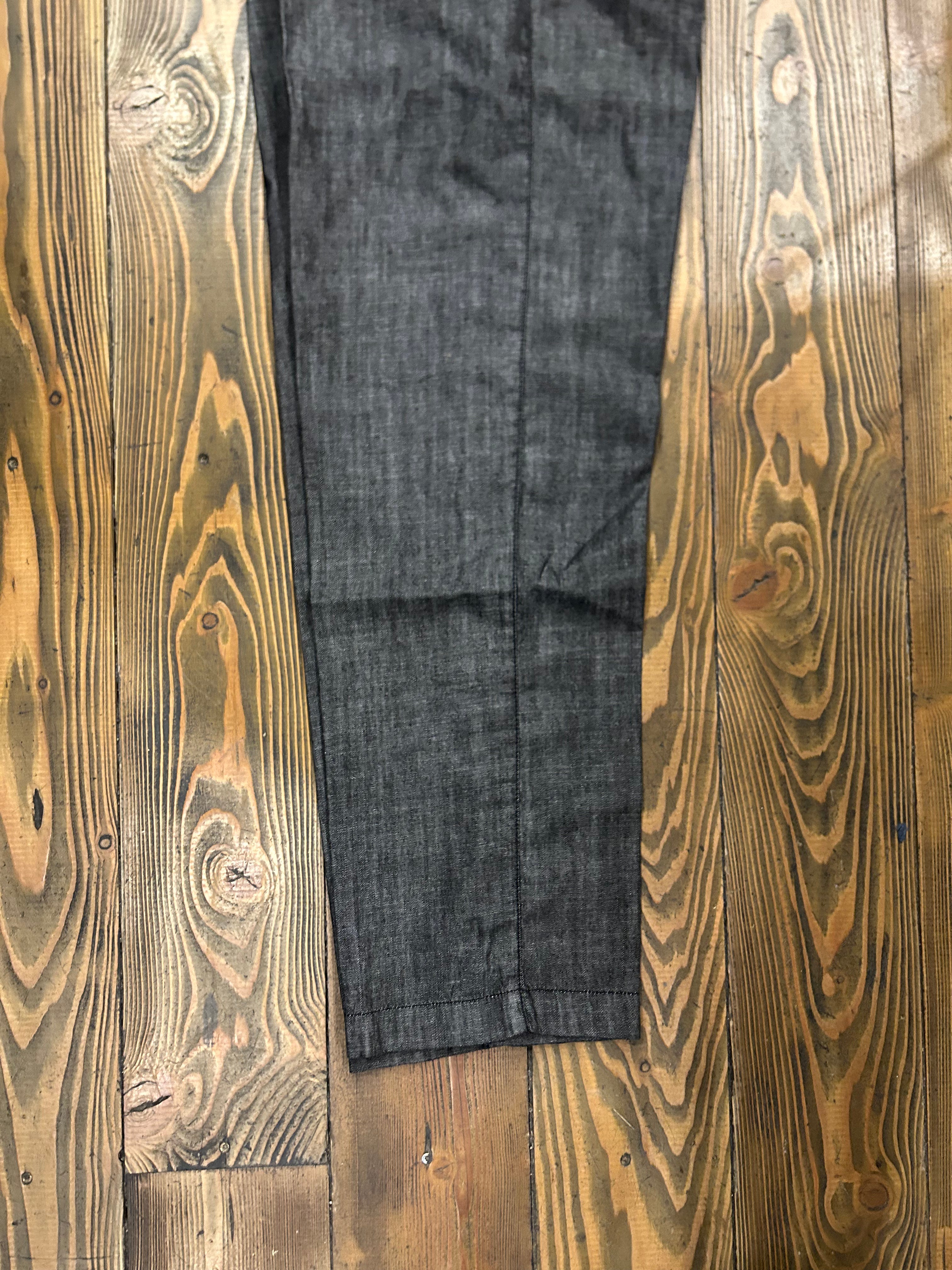 WHITE SAND PANTALONI IN CHAMBRAY DENIM NERO MADE IN ITALY