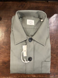 GMF GIACCA/ CAMICIA COLORE VERDE MILITARE 100% COTONE MADE IN ITALY 961800/04