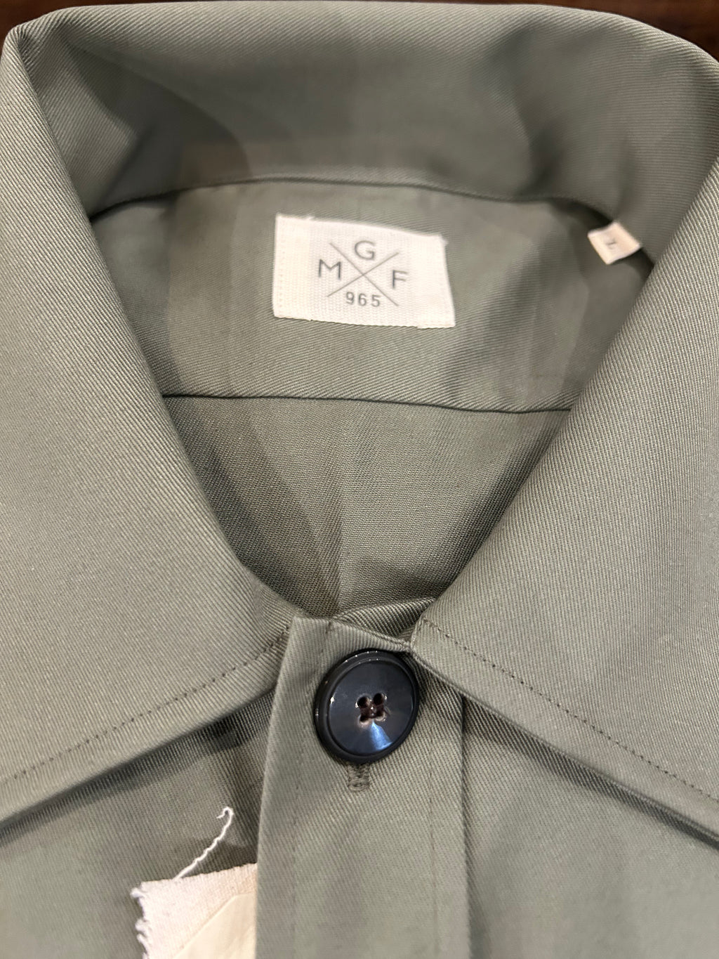 GMF GIACCA/ CAMICIA COLORE VERDE MILITARE 100% COTONE MADE IN ITALY 961800/04