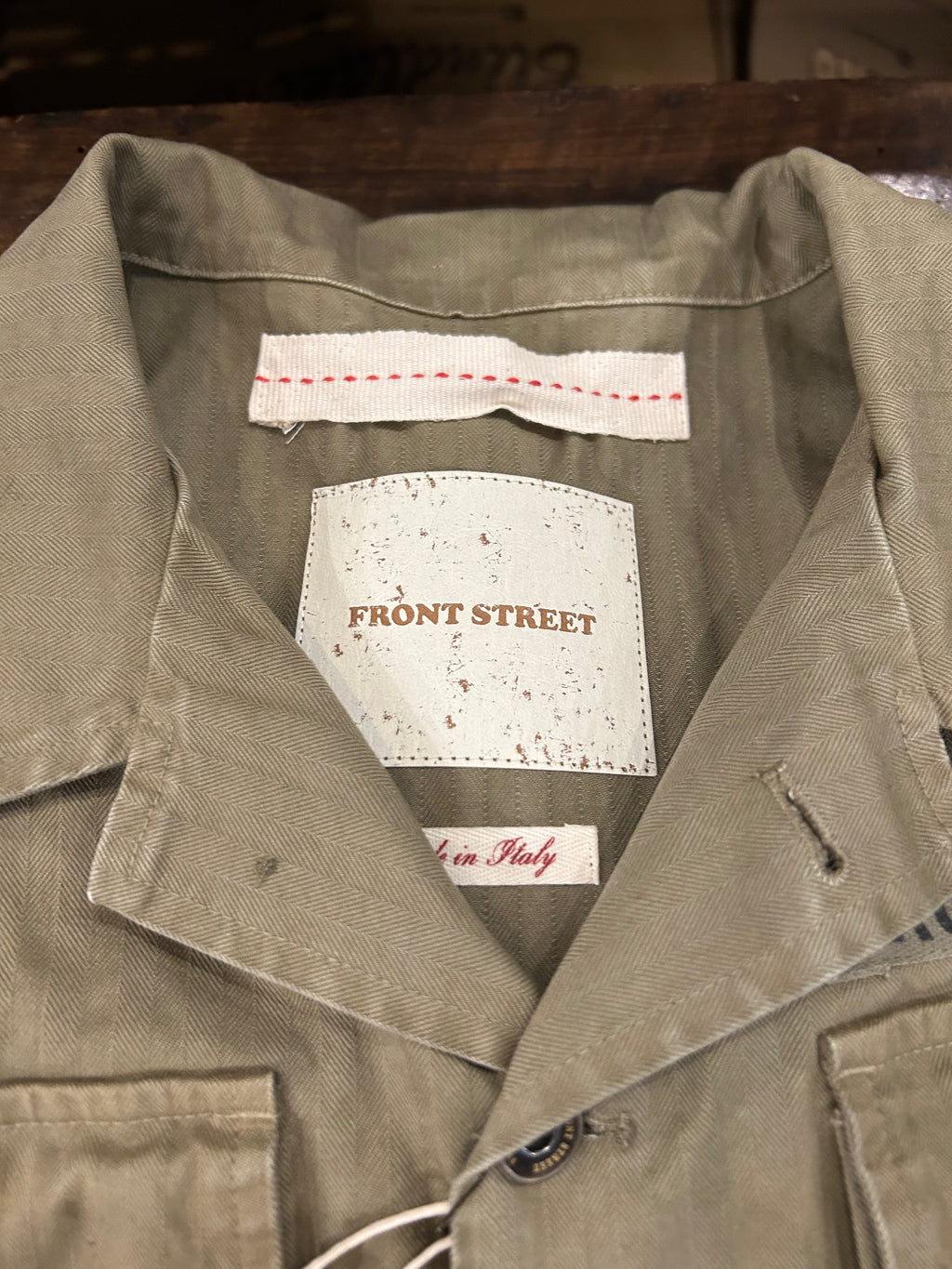 FRONT STREET 8 OVERSHIRT GREEN MADE IN ITALY