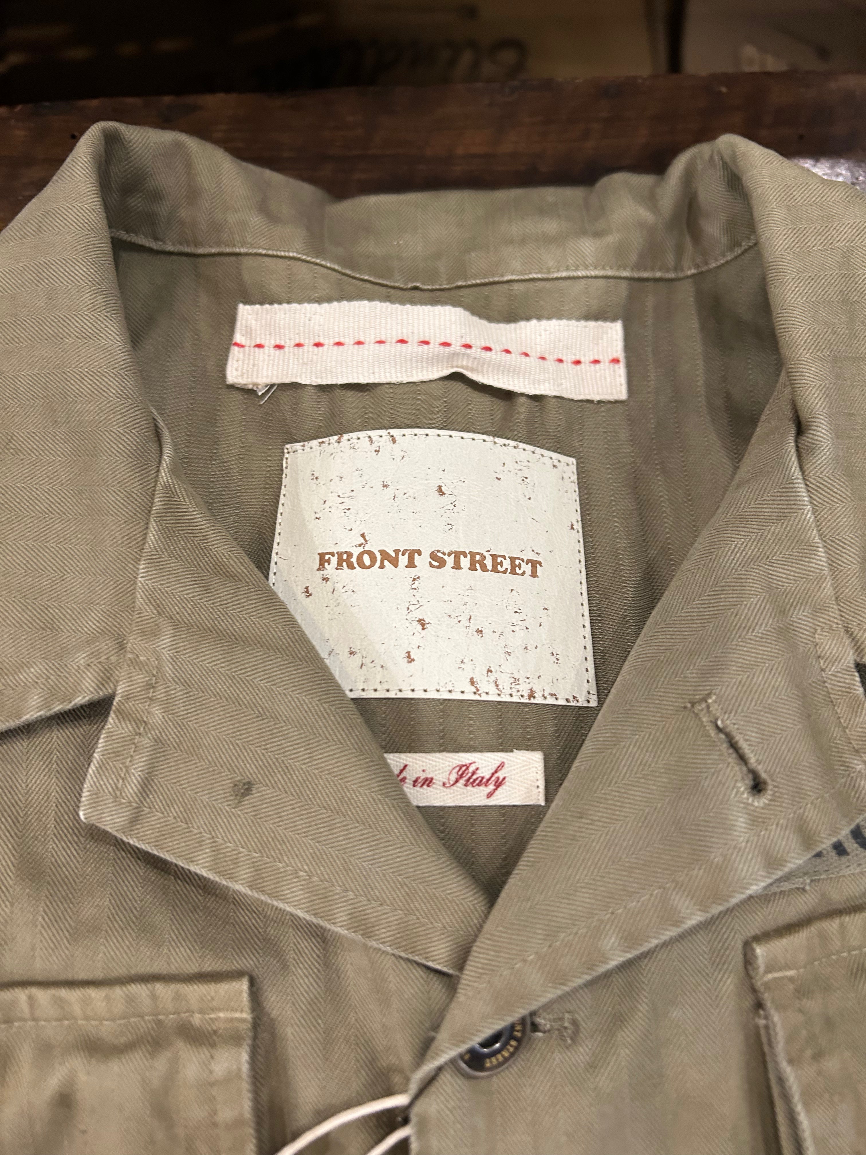 FRONT STREET 8 OVERSHIRT GREEN MADE IN ITALY