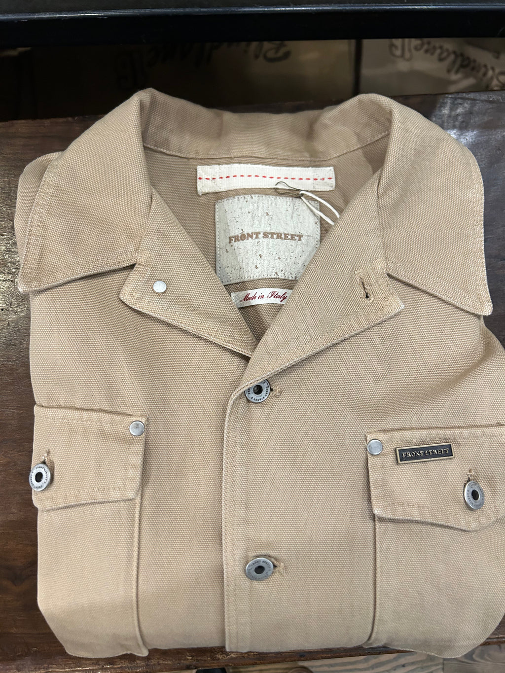 FRONT STREET 8 THE JACKET COLORE DESERT 100% COTONE ALGODON MADE IN ITALY