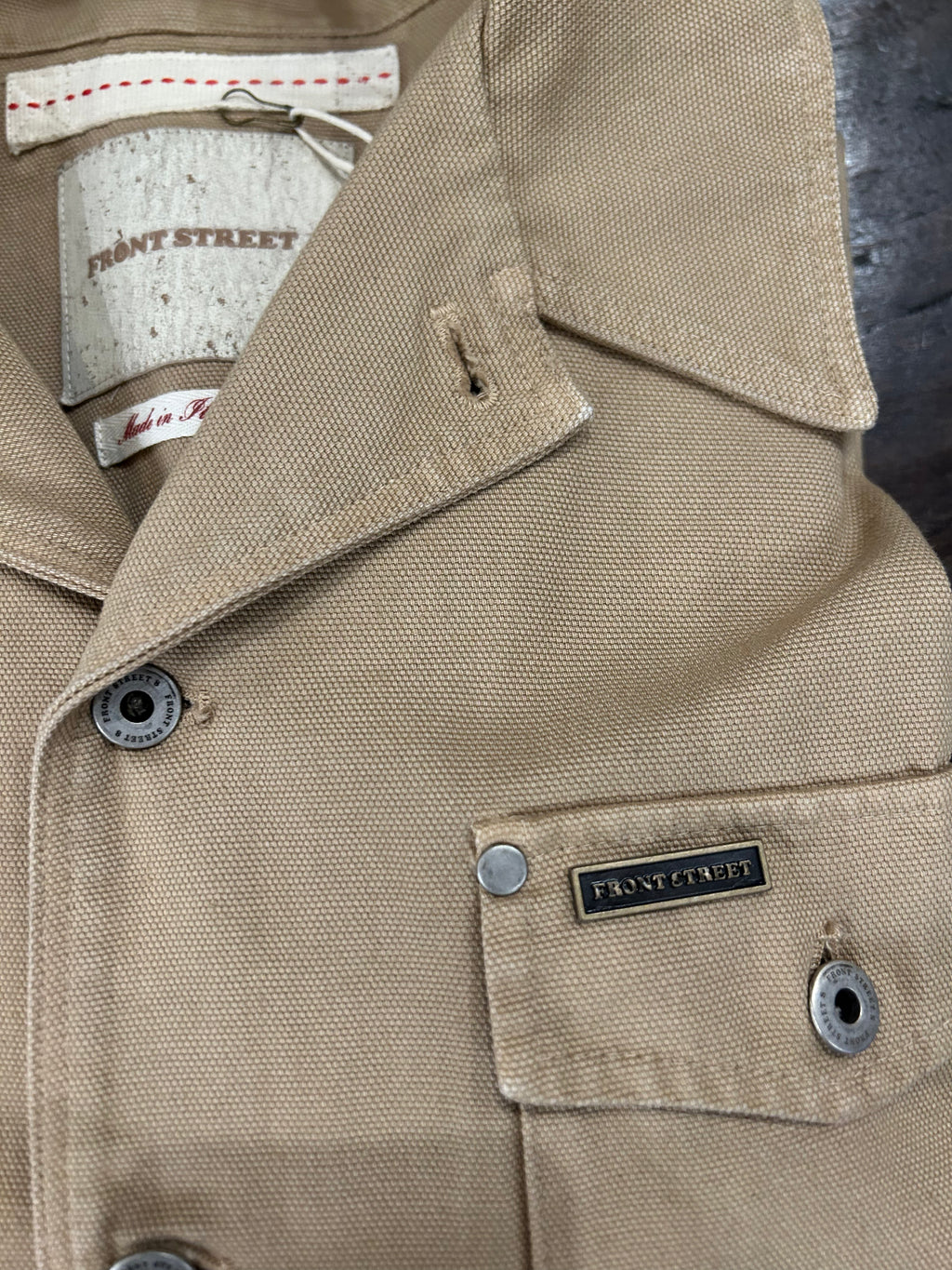 FRONT STREET 8 THE JACKET COLORE DESERT 100% COTONE ALGODON MADE IN ITALY