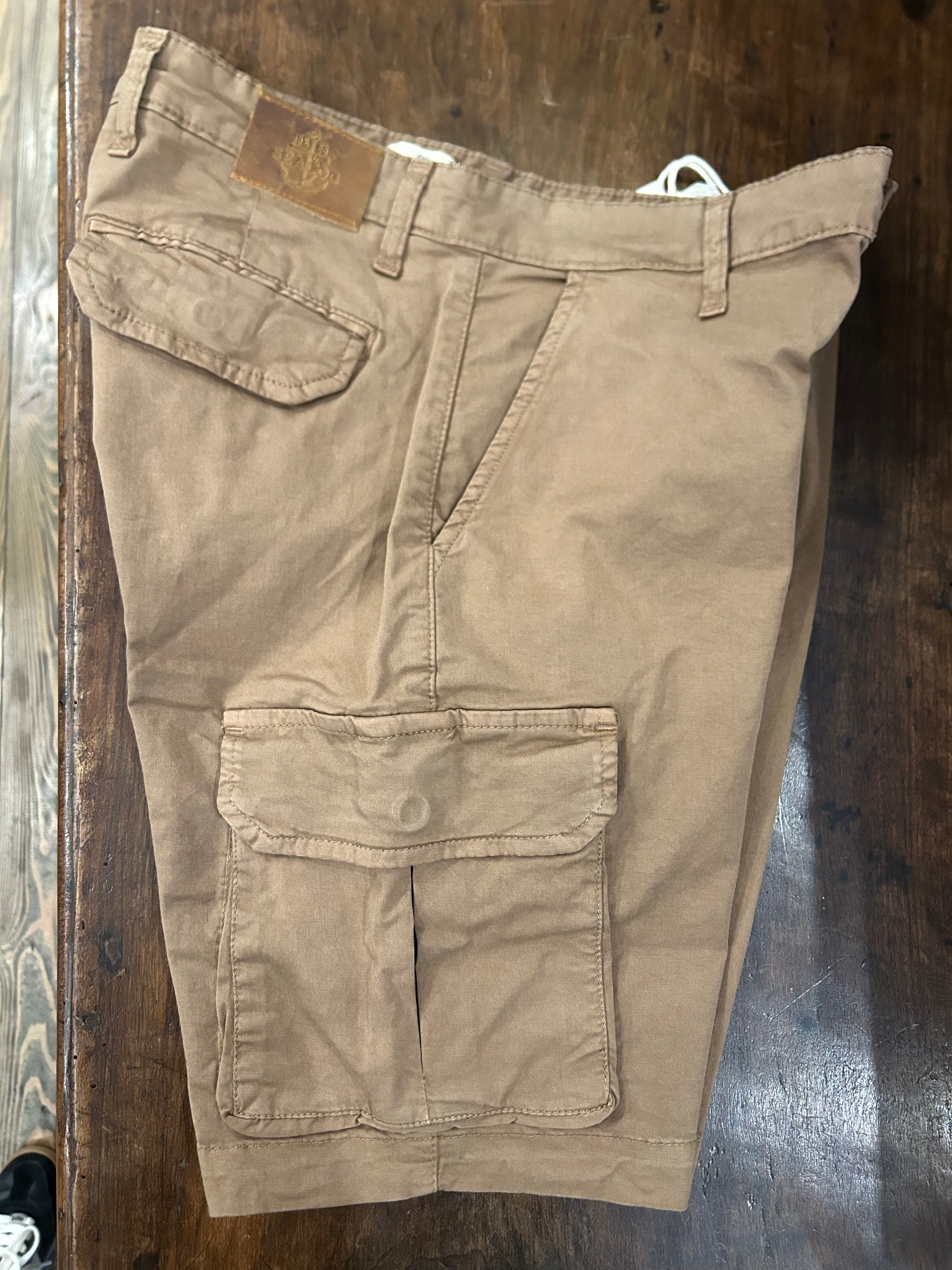 SEADOG NEBRASKA BERMUDA CARGO 100%  COTONE COLORE MORO MADE IN ITALY