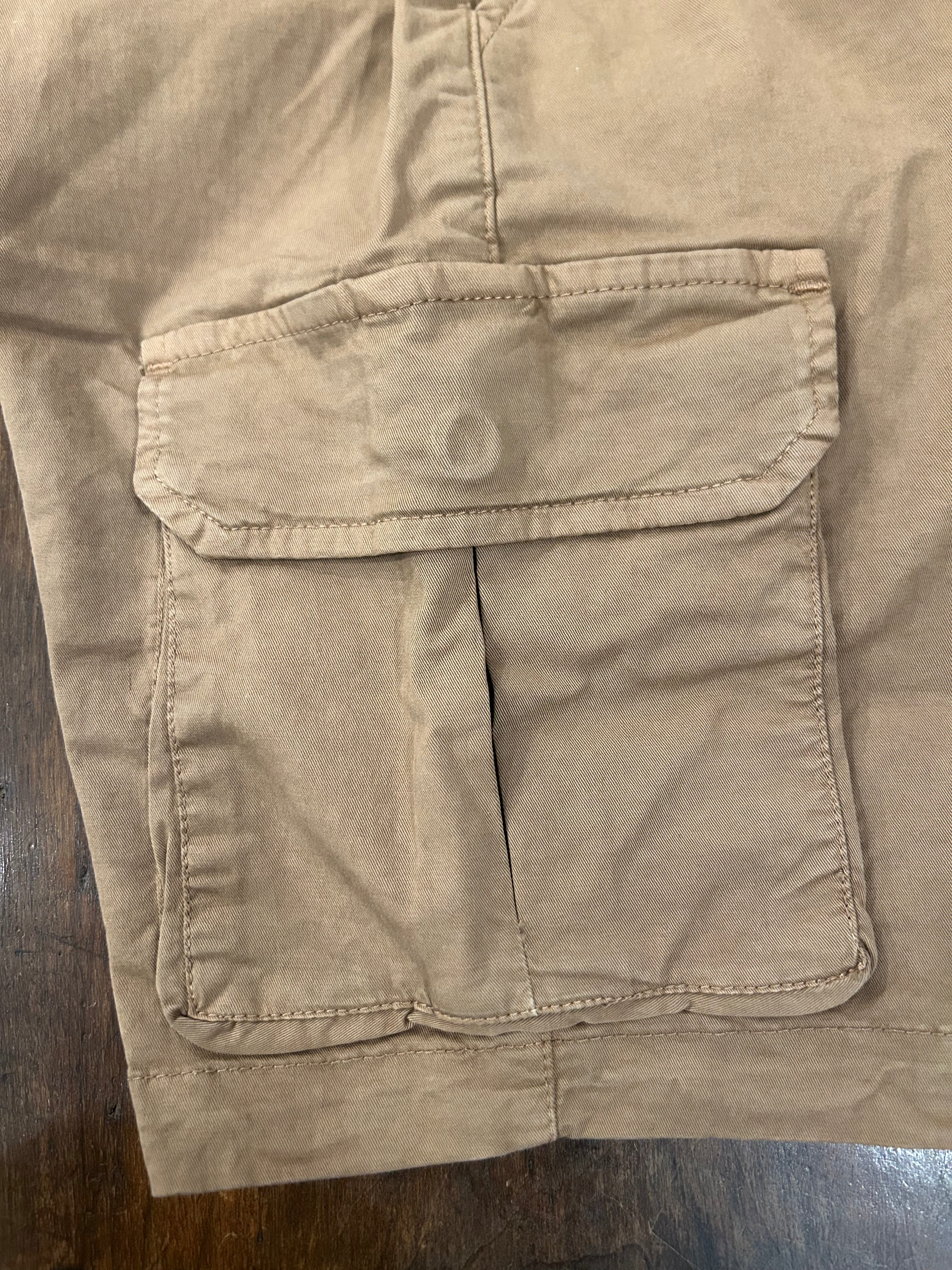 SEADOG NEBRASKA BERMUDA CARGO 100%  COTONE COLORE MORO MADE IN ITALY