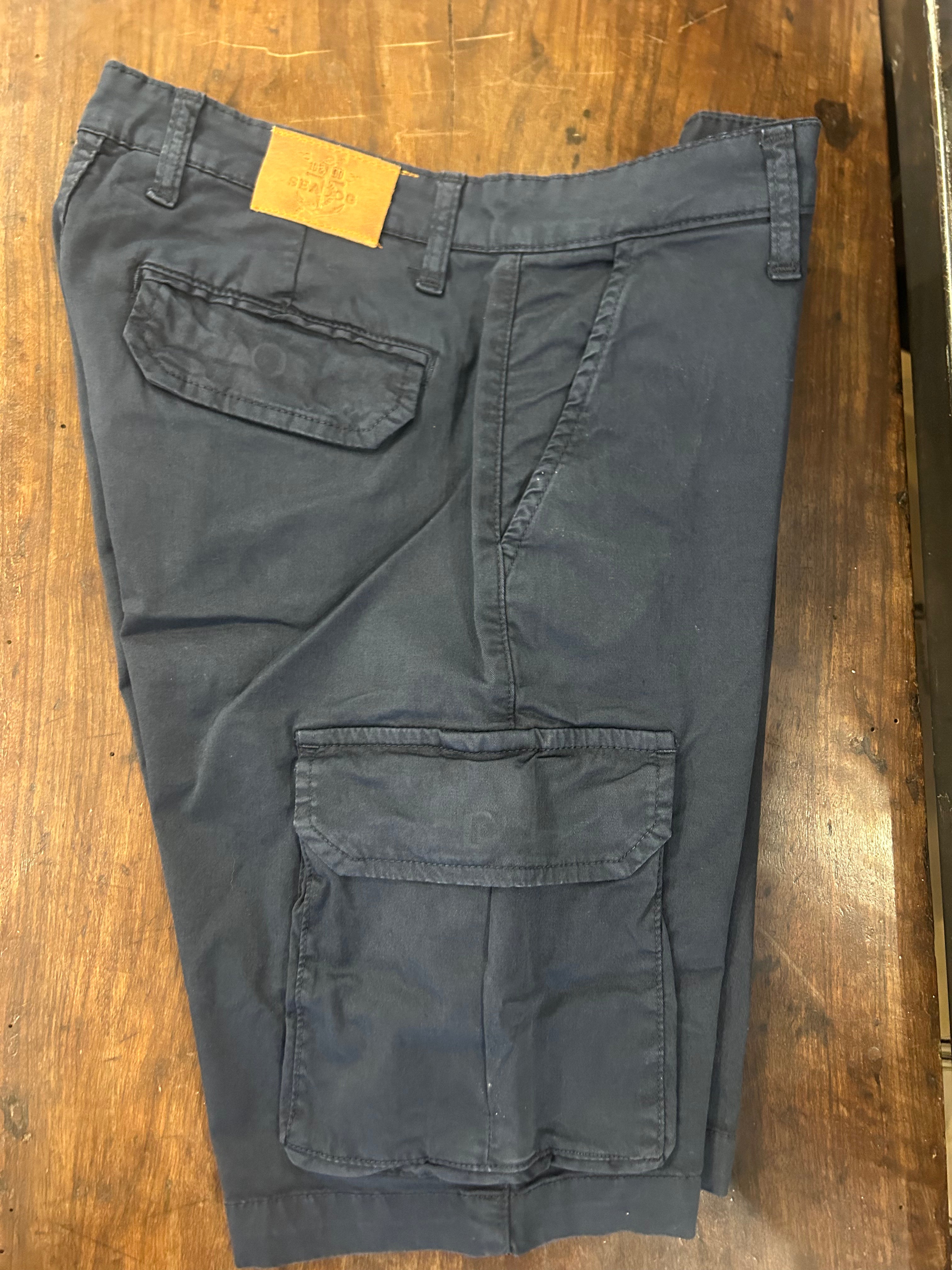 SEADOG NEBRASKA BERMUDA CARGO 100%  COTONE COLORE  BLU MADE IN ITALY