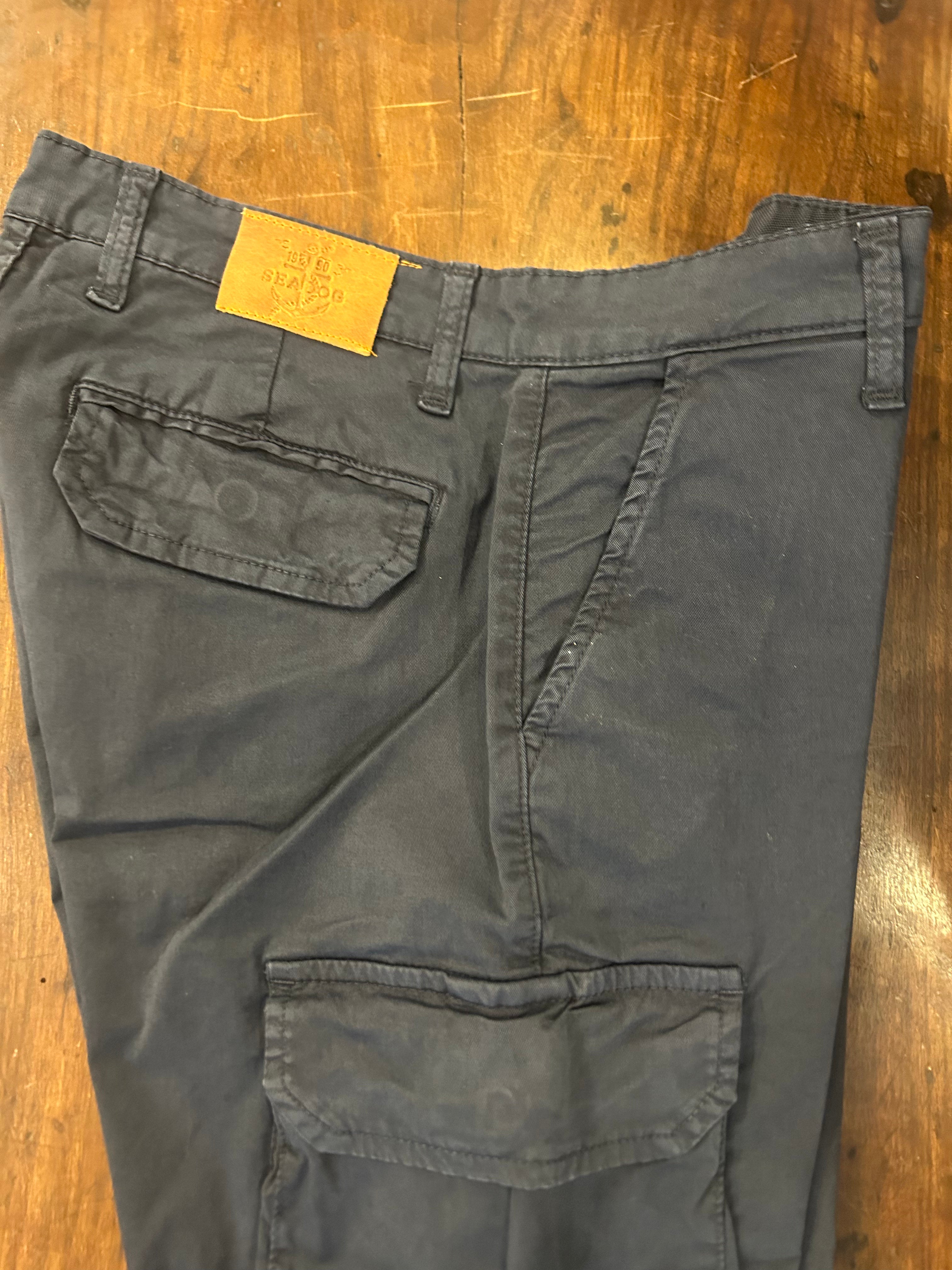 SEADOG NEBRASKA BERMUDA CARGO 100%  COTONE COLORE  BLU MADE IN ITALY