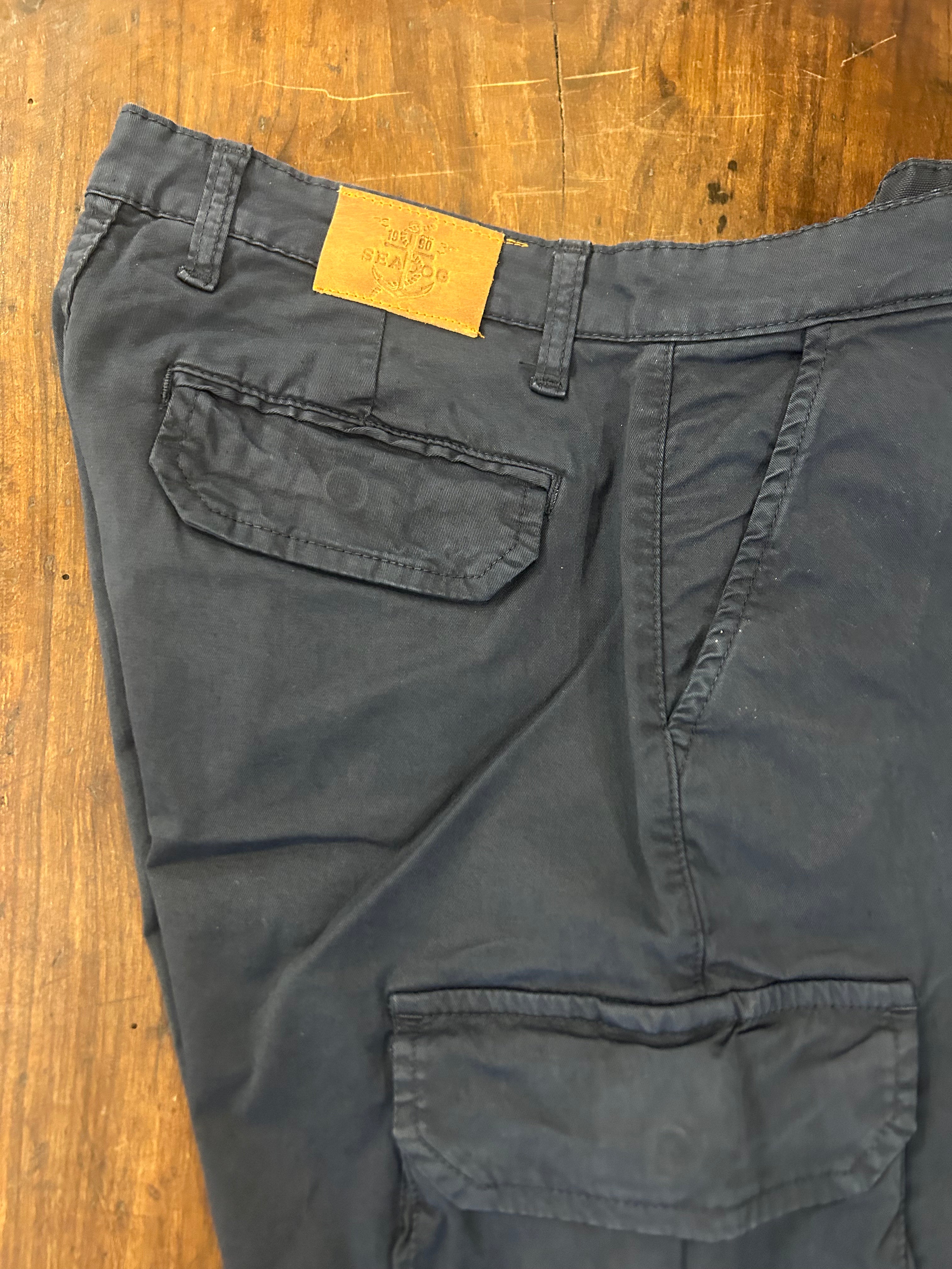 SEADOG NEBRASKA BERMUDA CARGO 100%  COTONE COLORE  BLU MADE IN ITALY