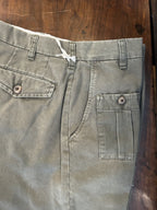 PERFECTION BERMUDA CARGO VERDE MILITARE MODERN FIT 100% COTONE ALGODON CON TASCA LATERALE ED UNA FRONTALE MADE IN ITALY