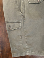 PERFECTION BERMUDA CARGO VERDE MILITARE MODERN FIT 100% COTONE ALGODON CON TASCA LATERALE ED UNA FRONTALE MADE IN ITALY